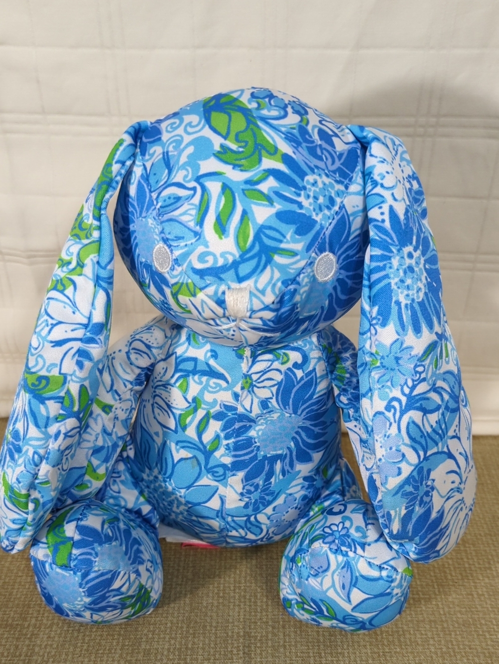 Lilly Pulitzer Blue Floral Plush Bunny 9"